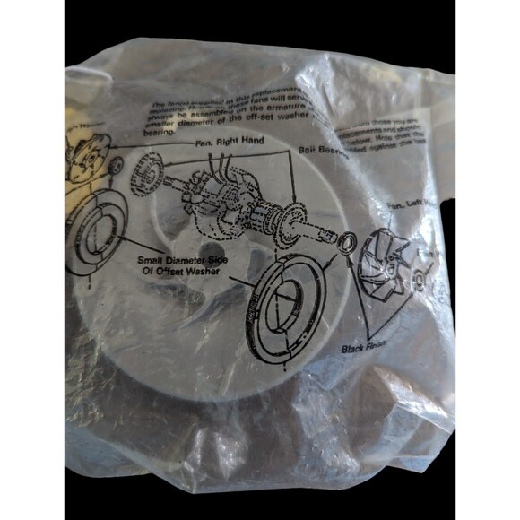 Motor Fan Singer Vacuum Cleaner Right Hand Side 3" Diameter same 643205-001 - Picture 2 of 4